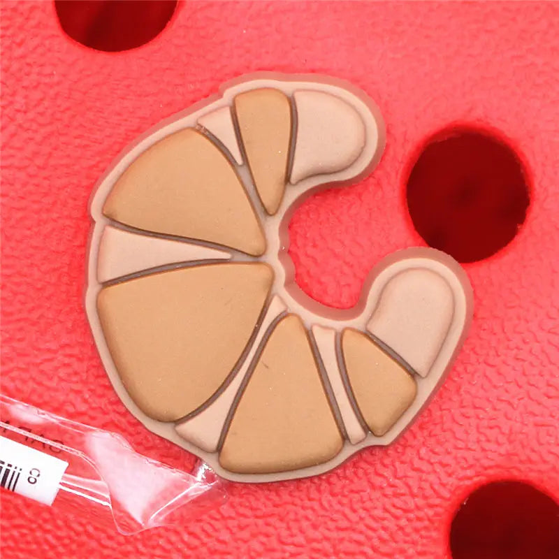 1pcs Foods Shoe Charms Cute Sushi Cookies Ice Cream Cake PVC Shoes Accessories Upper Decoraciones for Buckle Kids Gifts