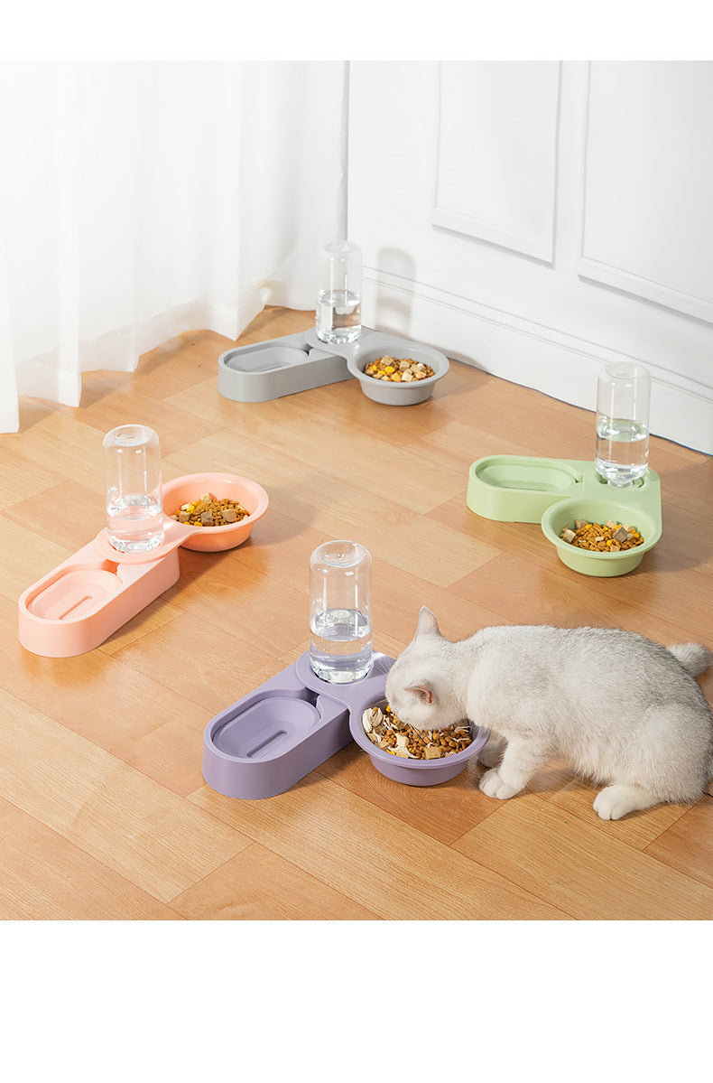 Foldable Rotating Corner 6-Piece Set Water Fountain Dog Bowl