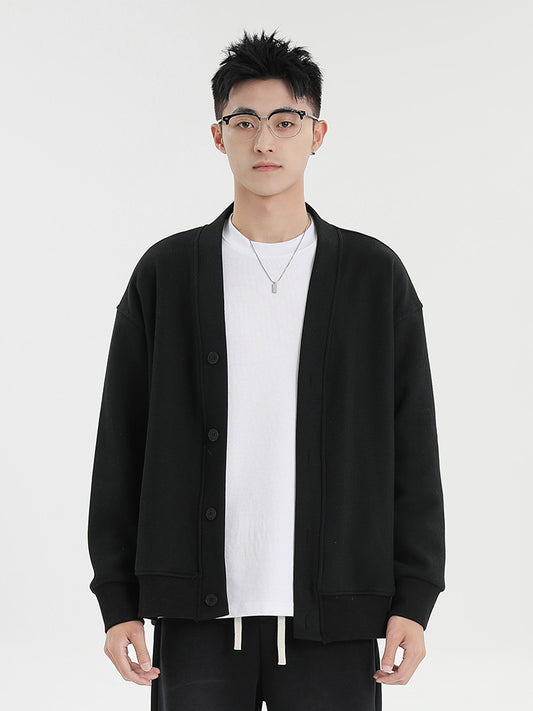 Izkz Gray, Long Sleeve Knitting Casual Sweatshirt Men 2025 New Arrival Spring Outwear Spring Outfit Clothes Men's Clothing Tops