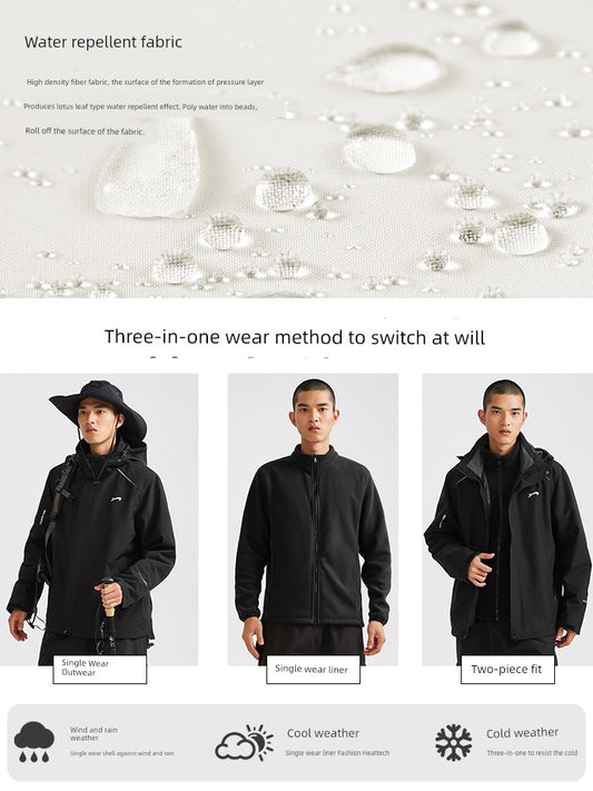 Guirenniao Dad Three-in-One Father Winter Clothing Jacket