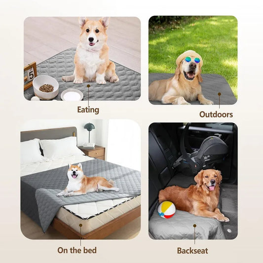 Waterproof and Anti Slip Dog Bed Cover Cat/dog Car Sofa Furniture Mattress Protector Reusable High Water Absorption Seat Cover