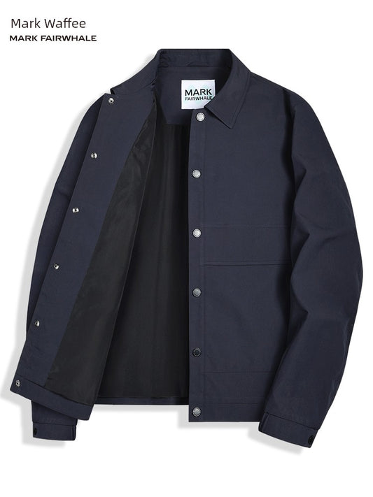 Fairwhale Quilted Lapel Autumn Embroidery Windproof