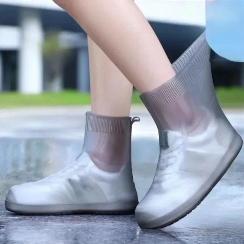 Waterproof Silicone Shoe Cover Rain Boots Cover Non-slip Shoes Protector Outdoor Reusable Thickened Footwear