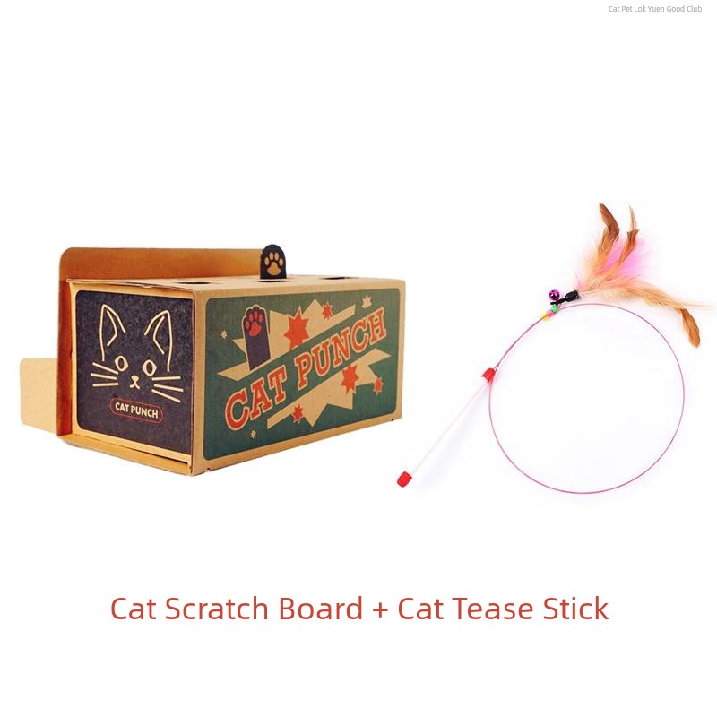 Cat Toy Mouse Beating Machine Pet Toy Kittens Use Paper Box Cat Teaser Toy Cat Toy Corrugated Paper Cat Scratch Board Straight Hair