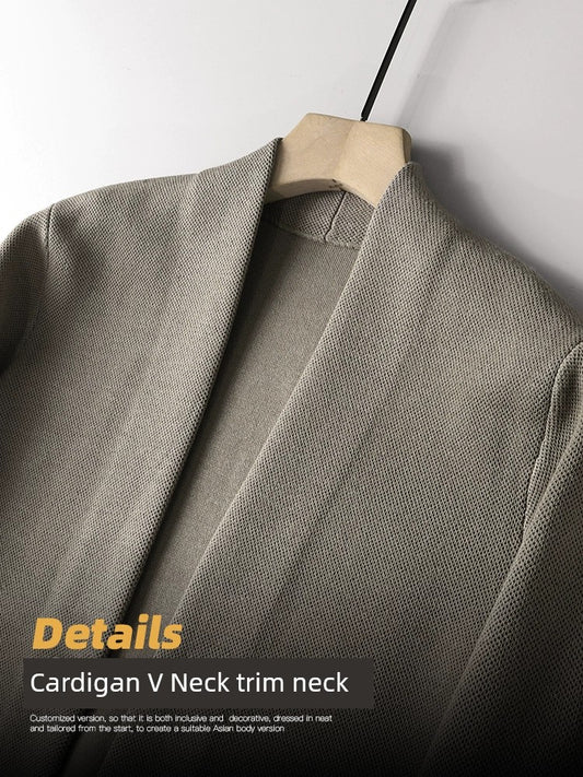 Fancy Business Casual Handsome All-Matching Outer Wear Cardigan