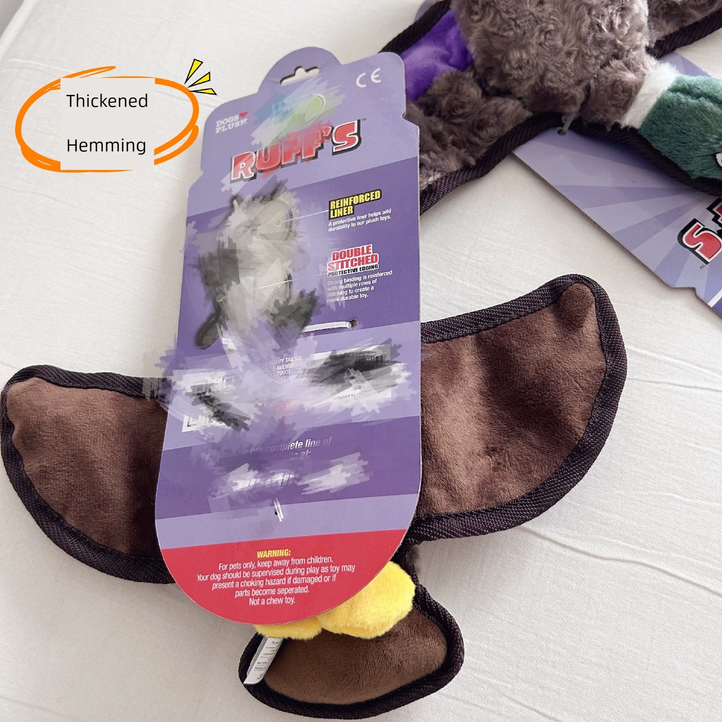 Export Original Card Pet Toy Cat Dog Toy Thickened Fabric Wild Goose Flying Duck Sound Ringing Paper Funny Dog Cat