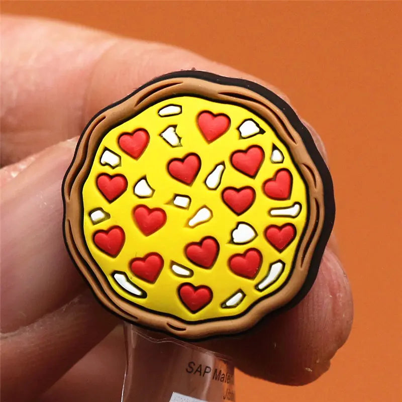 1pcs Foods Shoe Charms Cute Sushi Cookies Ice Cream Cake PVC Shoes Accessories Upper Decoraciones for Buckle Kids Gifts