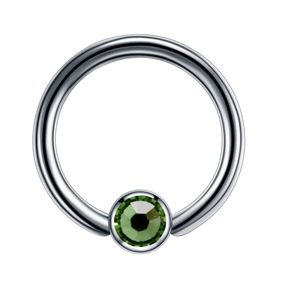 1PC G23 Titanium Opal Ear Septum Piercing Nose Ring Gem Ball BCR Piercings CBR Helix Tragus Labret Rings Piercings Body Jewelry