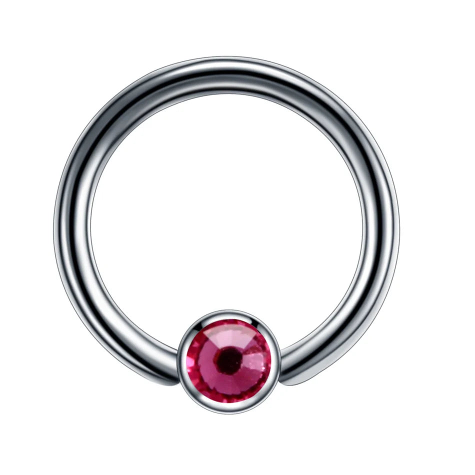 1PC G23 Titanium Opal Ear Septum Piercing Nose Ring Gem Ball BCR Piercings CBR Helix Tragus Labret Rings Piercings Body Jewelry