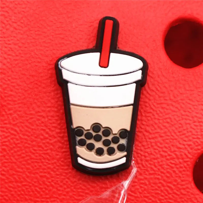 1pcs Foods Shoe Charms Cute Sushi Cookies Ice Cream Cake PVC Shoes Accessories Upper Decoraciones for Buckle Kids Gifts