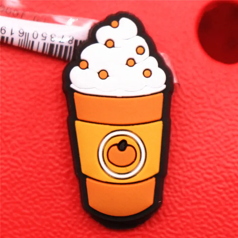 1pcs Foods Shoe Charms Cute Sushi Cookies Ice Cream Cake PVC Shoes Accessories Upper Decoraciones for Buckle Kids Gifts