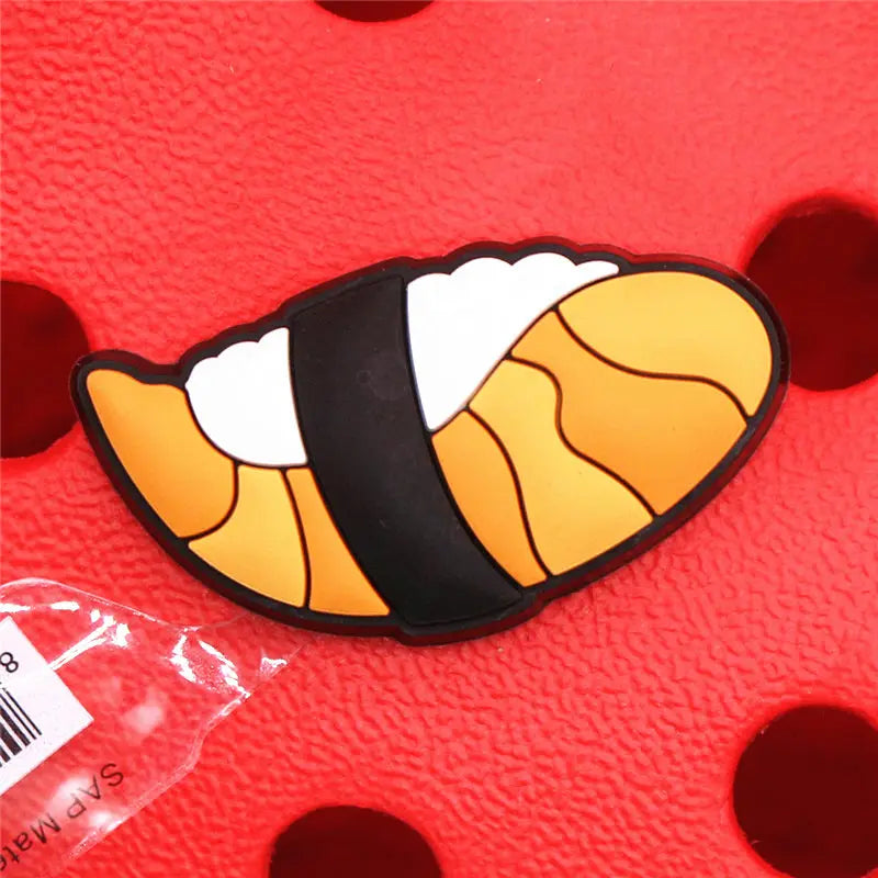1pcs Foods Shoe Charms Cute Sushi Cookies Ice Cream Cake PVC Shoes Accessories Upper Decoraciones for Buckle Kids Gifts