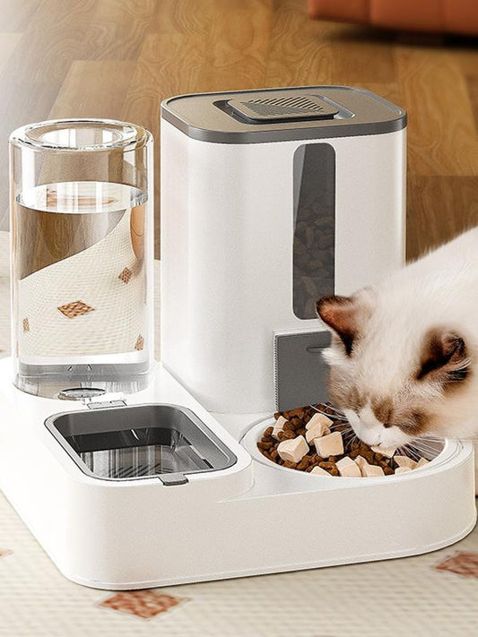 Pet Supplies Cat Automatic Pet Feeder Cat Bowl Dog Bowl Combination Automatic Drinking Water Pet Bowl Food Basin Double Bowl