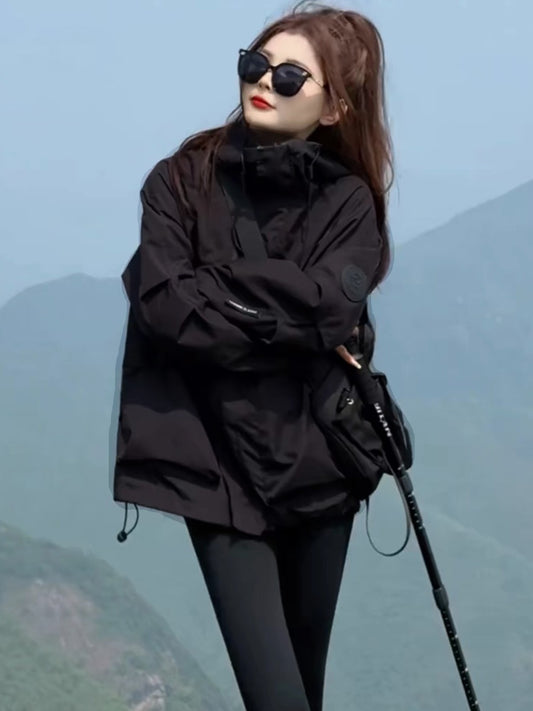 Pure Color Female Best Selling Athleisure Three-in-One Shell Jacket