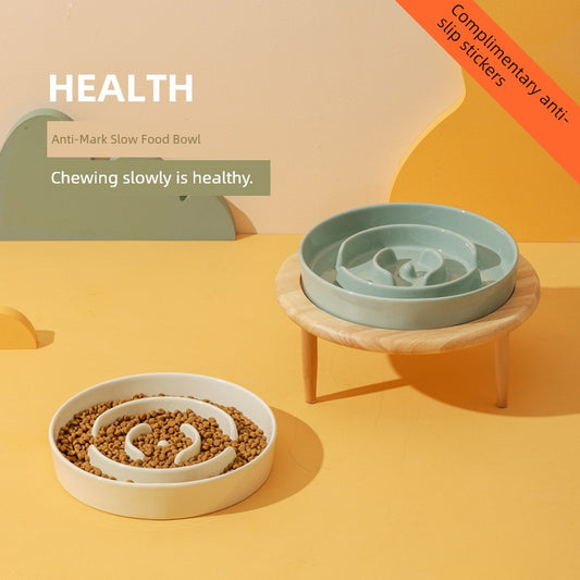 Pet Bowl Slow Feeding Bowl Dog Basin Cat Basin Dog Bowl Ceramic Cat Neck Guard Dog Food Bowl Increased by Medium Large Dog Slow Feeding Bowl