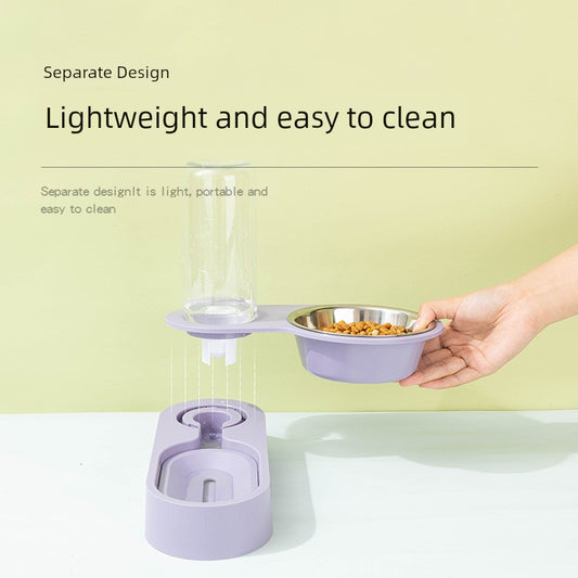 Foldable Rotating Corner 6-Piece Set Water Fountain Dog Bowl