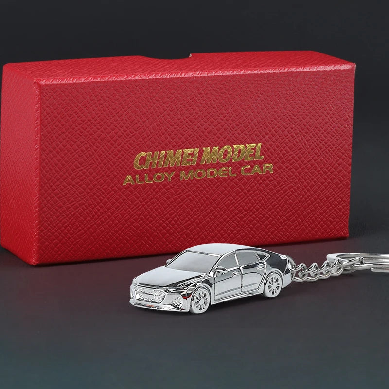 1/64 Electroplate Alloy Model Car Key chain GTR R34 RS7  Diecasts Metal collection decoration Exquisite gift box