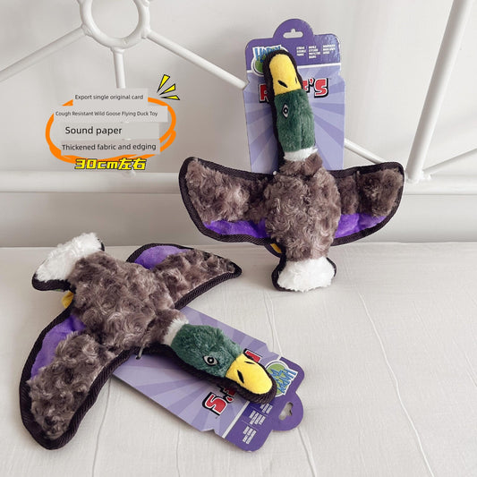 Export Original Card Pet Toy Cat Dog Toy Thickened Fabric Wild Goose Flying Duck Sound Ringing Paper Funny Dog Cat