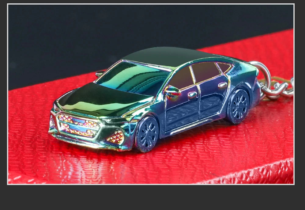 1/64 Electroplate Alloy Model Car Key chain GTR R34 RS7  Diecasts Metal collection decoration Exquisite gift box