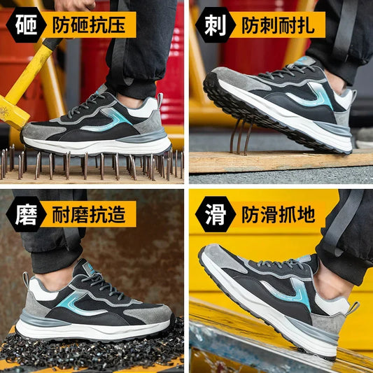 Composite Toe Anti Static Wrok Safety Shoes For Men Indestructible Prevent Puncture Sneakers Boots Lightweight Male Footwear