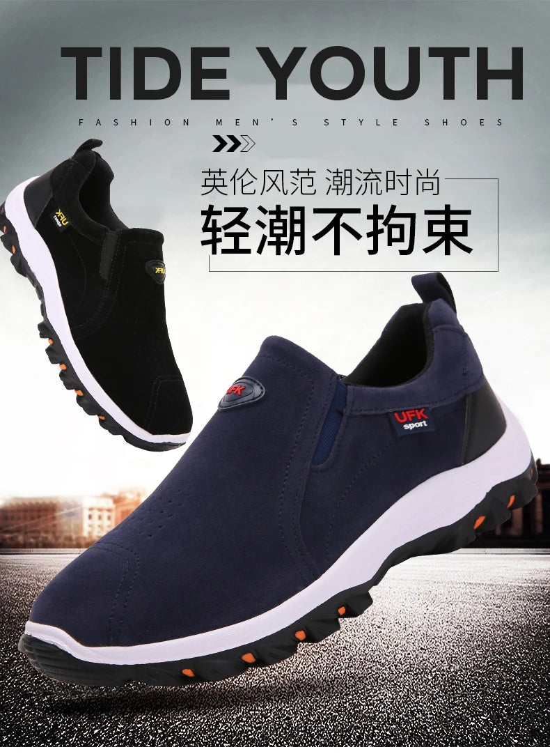 2024 New Casual Men's Sports Shoes Outdoor Walking Loafers Comfortable Shoes Fashionable and Lightweight Plus Size 38-50