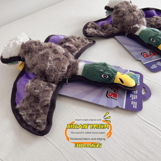 Export Original Card Pet Toy Cat Dog Toy Thickened Fabric Wild Goose Flying Duck Sound Ringing Paper Funny Dog Cat