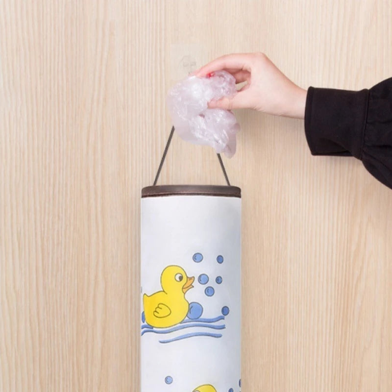 1pcs Trash Hanging Storage Plastic Bags Organization Kitchen Dispenser Garbage Wall Grocery Holder Home Dispenser Hanging Bag
