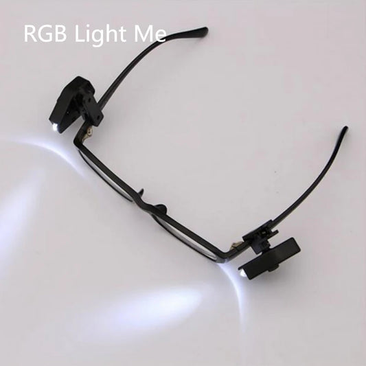 2Pcs/lot Mini Reading Lights Portable Flexible Eyeglass Clip Book Lights Students Dormitory Study Light Book Clip Lamp
