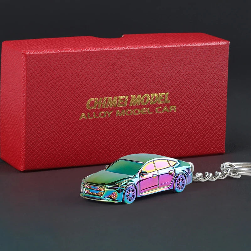 1/64 Electroplate Alloy Model Car Key chain GTR R34 RS7  Diecasts Metal collection decoration Exquisite gift box