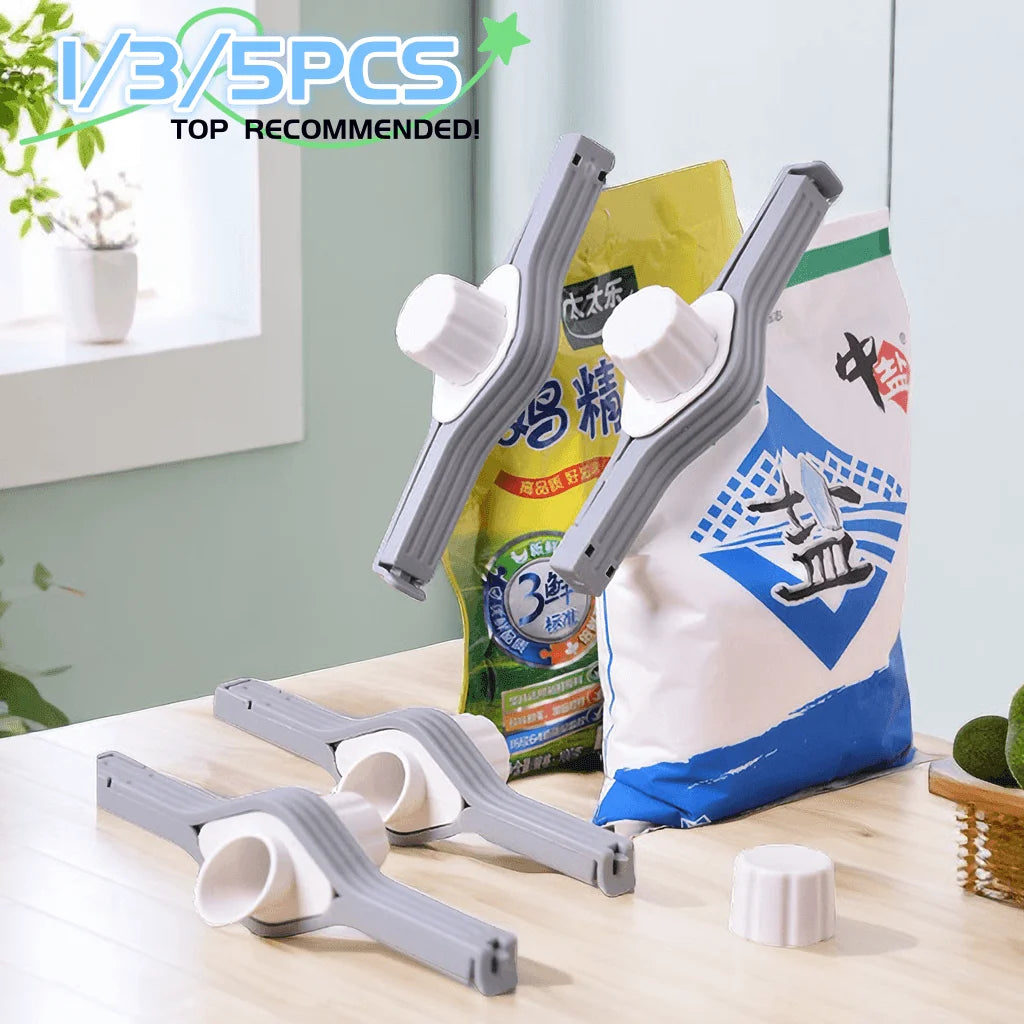 1-5PCS Screw Cap Sealing Clip Seasoning Bag Milk Powder Salt Bag Sealing Clip Snack Food Preservation Clip Kitchen Accessories