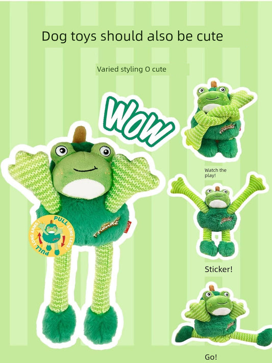 Gigwi Expensive Dog Toy Stuffed Molar Ringing Paper Sound Pulling Bite-Resistant Tug-of-War Relieving Stuffy Pet Toy